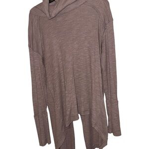 We the Free Light Mauve Hooded Long Sleeve Tunic